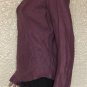 BANANA REPUBLIC 100% Linen Purple Blouse Long Sleeve V neck Shirt Top Size S