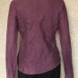 BANANA REPUBLIC 100% Linen Purple Blouse Long Sleeve V neck Shirt Top Size S