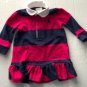 RALPH LAUREN Girls Multicolored Long Sleeve Ruffle Polo Shirt Dress Size 6M