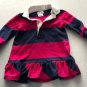 RALPH LAUREN Girls Multicolored Long Sleeve Ruffle Polo Shirt Dress Size 6M