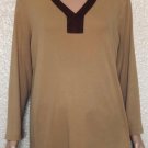 Lauren Ralph Lauren Green Label Cotton Jersey Tunic w/ Ultra Suede Trim Size XL
