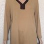 Lauren Ralph Lauren Green Label Cotton Jersey Tunic w/ Ultra Suede Trim Size XL