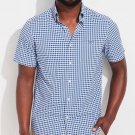 Vineyard Vines Performance Mens Short Sleeve Blue Plaid Shirt Sz 2XL Vineyard Vines Performance Mens Short Sleeve Blue Plaid Shirt Sz 2XL