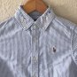 Ralph Lauren Girls Oxford Blue Button Down Long Sleeve size 10