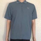 Lacoste Polo SPORT Shirt Mens Medium Gray 1/4 Zip Collar Short Sleeve Top Size 4