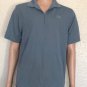 Lacoste Polo SPORT Shirt Mens Medium Gray 1/4 Zip Collar Short Sleeve Top Size 4