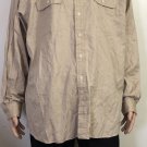 Polo Ralph Lauren Whitfield Men's 100% Tan Long Sleeve 2 Pocket Shirt Sz 2XL