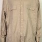 Polo Ralph Lauren Whitfield Men's 100% Tan Long Sleeve 2 Pocket Shirt Sz 2XL