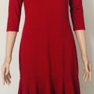 Lauren Ralph Lauren Women Unlined 3/4 Sleeves Sheath Red Dress Sz S