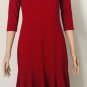 Lauren Ralph Lauren Women Unlined 3/4 Sleeves Sheath Red Dress Sz S