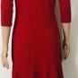 Lauren Ralph Lauren Women Unlined 3/4 Sleeves Sheath Red Dress Sz S