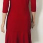 Lauren Ralph Lauren Women Unlined 3/4 Sleeves Sheath Red Dress Sz S