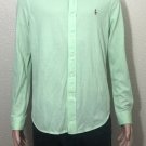 Ralph Lauren Mens Oxford Button UP  Knit Long Sleeve Green Shirt size M