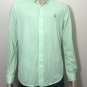 Ralph Lauren Mens Oxford Button UP  Knit Long Sleeve Green Shirt size M