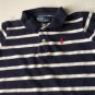 Ralph Lauren Polo Boys Infant Romper Snap Bottom Short Sleeve 18M Blue white