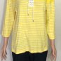 Lauren Ralph Lauren Jean Co. 3/4 Sleeve Womens Yellow Striped Top/Blouse Size XL