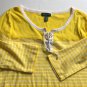 Lauren Ralph Lauren Jean Co. 3/4 Sleeve Womens Yellow Striped Top/Blouse Size XL