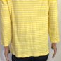 Lauren Ralph Lauren Jean Co. 3/4 Sleeve Womens Yellow Striped Top/Blouse Size XL