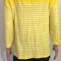 Lauren Ralph Lauren Jean Co. 3/4 Sleeve Womens Yellow Striped Top/Blouse Size XL