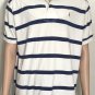 Polo Ralph Lauren Mens XL White Blue Stripe Rugby Short Sleeve Polo Shirt