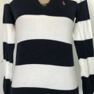 Ralph Lauren Sport Women’s White & Blue Striped 100% Pima Cotton Light Sweater M Ralph Lauren Sport Women’s White & Blue Striped 100% Pima Cotton Light Sweater M