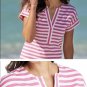 Vineyard Vines Knit Stripes Swing Dress Pink White Sz XS
