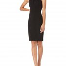 CALVIN KLEIN Womens Black Fitted Sleeveless Above The Knee Sheath Dress 8 CALVIN KLEIN Womens Black Fitted Sleeveless Above The Knee Sheath Dress 8