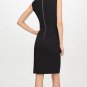 CALVIN KLEIN Womens Black Fitted Sleeveless Above The Knee Sheath Dress 8