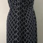 Brooks Brothers 346 Navy & White Belted Geometric Pattern Women's Dress Sz S