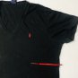 Ralph Lauren Sport Womens Short Sleeve V-Neck Black T-Shirt Sz XL