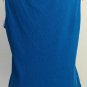 LRL Ralph Lauren Embroidered Nautical Tank Top Blue Sz L Logo Front Mini Rib