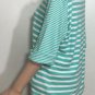Lauren Ralph Lauren Womens 3/4 Sleeves Green Striped Scoop Neck Top Size XL