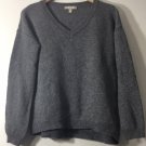 Banana Republic Touch of Cashmere Women's V Neck Pullover Sweater Gray Sz M