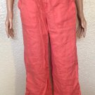 Tommy Hilfiger Womens Cropped Pants Linen Size 2 Dec Southern Peach