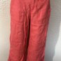 Tommy Hilfiger Womens Cropped Pants Linen Size 2 Dec Southern Peach