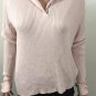 Ralph Lauren Polo Jeans Co. Womens 1/4 Zip Ribbed Flag Logo Sweater Pink Sz XL
