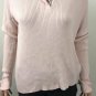 Ralph Lauren Polo Jeans Co. Womens 1/4 Zip Ribbed Flag Logo Sweater Pink Sz XL