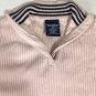 Ralph Lauren Polo Jeans Co. Womens 1/4 Zip Ribbed Flag Logo Sweater Pink Sz XL