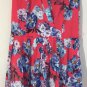Ellen Tracy Women's Surplice Floral Print Cotton Multicolor Sundress Sz 10