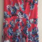 Ellen Tracy Women's Surplice Floral Print Cotton Multicolor Sundress Sz 10