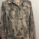Ralph Lauren Lauren jeans co Women’s Snake Jean Jacket Brown Sz Small