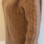 J.Crew Womens Vintage 100% Lambswool Cable Knit Sweater Size L Brown