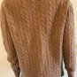 J.Crew Womens Vintage 100% Lambswool Cable Knit Sweater Size L Brown