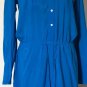 Lauren Ralph Lauren Womenâs Drawstring Blue Shirt Dress Sz 10P