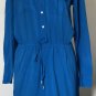 Lauren Ralph Lauren Womenâs Drawstring Blue Shirt Dress Sz 10P