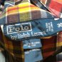 Rare Polo Ralph Lauren Mens Reversible Chinos Plaid Shorts 30 Navy