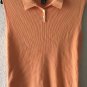Lauren Ralph Lauren Womens Sleeveless Vest Ribbed Knit Melon Orange Sweater Sz L
