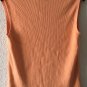 Lauren Ralph Lauren Womens Sleeveless Vest Ribbed Knit Melon Orange Sweater Sz L