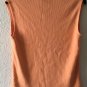 Lauren Ralph Lauren Womens Sleeveless Vest Ribbed Knit Melon Orange Sweater Sz L