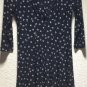 Lauren Ralph Lauren Women's 3/4 Sleeves Ruched V- Neck Pull-On Dress Black Sz 10